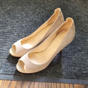 Cole Haan Nude Peep Toe Pumps 6.5